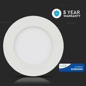 V-TAC süllyeszthető mennyezeti kerek LED panel 24W meleg fehér - SKU 724