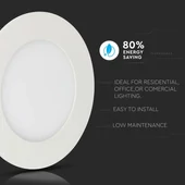 V-TAC süllyeszthető mennyezeti kerek LED panel 24W meleg fehér - SKU 724