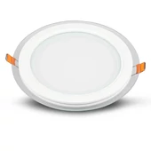 18W LED Panel Downlight Glass - Round  6400K