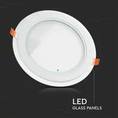 18W LED Panel Downlight Glass - Round  4000K
