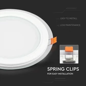 18W LED Panel Downlight Glass - Round  4000K