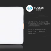 V-TAC süllyeszthető mennyezeti szögletes LED panel 12W hideg fehér - SKU 732