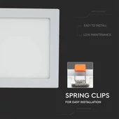 V-TAC süllyeszthető mennyezeti szögletes LED panel 18W hideg fehér - SKU 4871