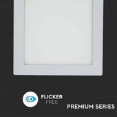 V-TAC süllyeszthető mennyezeti szögletes LED panel 18W természetes fehér - SKU 4870