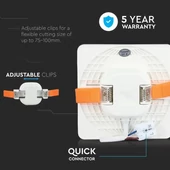 V-TAC süllyeszthető mennyezeti szögletes LED panel 18W természetes fehér - SKU 737