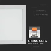 V-TAC süllyeszthető mennyezeti szögletes LED panel 24W meleg fehér - SKU 4887