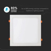 V-TAC süllyeszthető mennyezeti szögletes LED panel 36W természetes fehér - SKU 6430