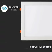 V-TAC süllyeszthető mennyezeti szögletes LED panel 36W természetes fehér - SKU 6430