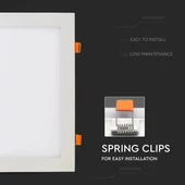V-TAC süllyeszthető mennyezeti szögletes LED panel 36W természetes fehér - SKU 6430