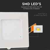 V-TAC süllyeszthető mennyezeti szögletes LED panel 6W hideg fehér - SKU 4865