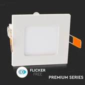 V-TAC süllyeszthető mennyezeti szögletes LED panel 6W hideg fehér - SKU 4865