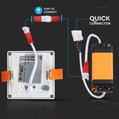 V-TAC süllyeszthető mennyezeti szögletes LED panel vékony kerettel 29W természetes fehér - SKU 5032