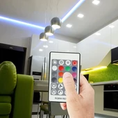V-TAC szinkronizálható dimmelhető vezérlő távirányítóval RGB+W LED szalaghoz - SKU 3338