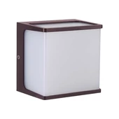 V-TAC szögletes 8W fali lámpa, IP65, Corten barna, meleg fehér - SKU 10282