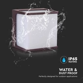 V-TAC szögletes 8W fali lámpa, IP65, Corten barna, meleg fehér - SKU 10282