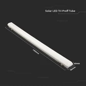 LED Solar Tri-Proof Light 12000mm 18W With Sensor and RF Control 3 in 1 IP65