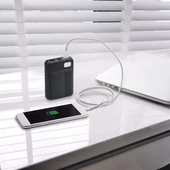 V-TAC szürke, 10000mAh powerbank, kijelzővel - SKU 8852