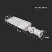 V-TAC utcai LED lámpa, térvilágító alkonyszenzoros lámpatest 100W természetes fehér - SKU 2120434