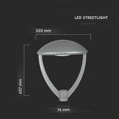 V-TAC utcai LED lámpa, térvilágító ledes lámpatest 100W természetes fehér - SKU 783