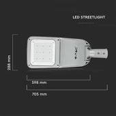 LED Street Light SAMSUNG CHIP - 120W 4000K 302Z+ Class II Type 3M Inventonics 0-10V