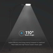 V-TAC utcai LED térvilágító, 30W, hideg fehér, fekete házas - SKU 10207