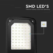 V-TAC utcai LED térvilágító, 50W, hideg fehér, fekete házas - SKU 10209