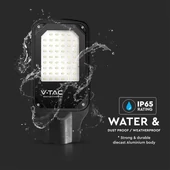 V-TAC utcai LED térvilágító, 50W, hideg fehér, fekete házas - SKU 10209