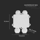 Waterproof White 4 Pin Terminal Block 8-12mm IP68