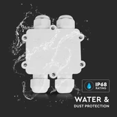 Waterproof White 4 Pin Terminal Block 8-12mm IP68