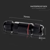 Waterproof Box With Connector Black