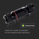 Waterproof Box With Connector Black