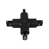 V-TAC X alakú tracklight sín csatlakozó, fekete - SKU 3526
