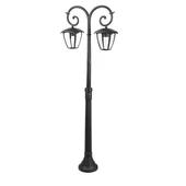 Pole Lamp 2XE27 1410mm IP44 Black