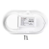 V-TAC 12W ovális, szögletes IP54 LED lámpa, fehér, meleg fehér fénnyel - SKU 1311