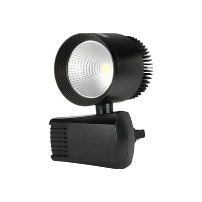 V-TAC LED sínes spotlámpa állítható 40W természetes fehér, fekete házzal - SKU 1192