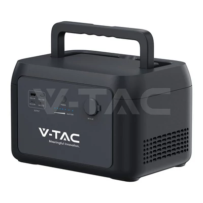 V-TAC hordozható áramfejlesztő, max. 300W terheléshez, Napelemes töltési lehetőséggel - SKU 11441