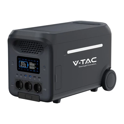 V-TAC hordozható töltőállomás 3000W, WiFis UPS napelemes töltési lehetőséggel - SKU 12709
