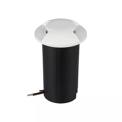 V-TAC 1W DC12V kültéri, 2 irányú talajlámpa, fehér, IP67, meleg fehér - SKU 211465