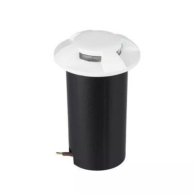 V-TAC 1W DC12V kültéri, 4 irányú talajlámpa, fehér, IP67, meleg fehér - SKU 211469