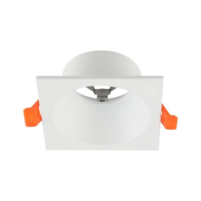 V-TAC fehér, szögletes, mélyített alumínium GU10 spot keret, IP20 - SKU 24224