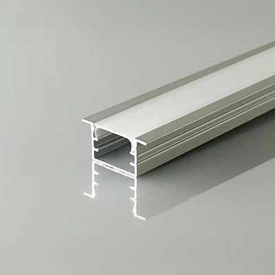 V-TAC süllyeszthető alumínium LED szalag profil fehér fedlappal 21x10mm, 2m hosszú - SKU 24297