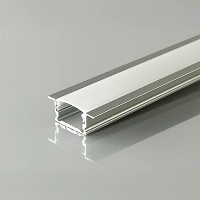 V-TAC süllyeszthető alumínium LED szalag profil fehér fedlappal 19.2x8mm, 2m hosszú - SKU 24301