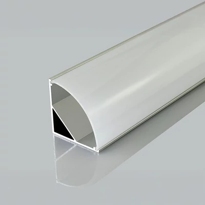 V-TAC sarok alumínium LED szalag profil fehér fedlappal 30x30mm, 2m hosszú - SKU 24302