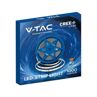 V-TAC CREE LED szalag IP20, SMD 2835 chip, 120 LED/m, természetes fehér - SKU 2126236