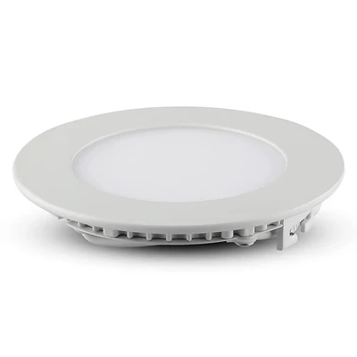 V-TAC süllyeszthető kerek fémházas LED panel 6W természetes fehér - SKU 214855