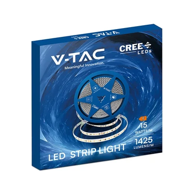 V-TAC DC24V SMD CREE LED szalag IP20, 192 db/m, CCT, állítható színhőmérséklettel - SKU 240836