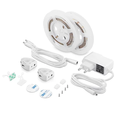 V-TAC dimmelhető LED szalag szett mozgásérzékelővel  SMD 2835, 30 db/m meleg fehér - SKU 2550