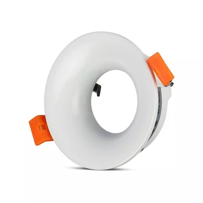 V-TAC GU10 LED spotlámpa keret, fehér fix lámpatest - SKU 3169