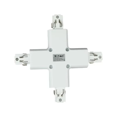 V-TAC X alakú tracklight sín csatlakozó, fehér - SKU 3527