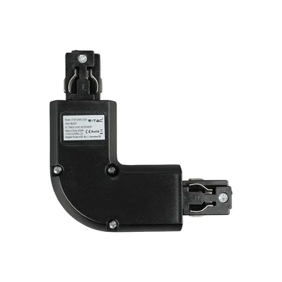 V-TAC L alakú tracklight sín csatlakozó, fekete - SKU 3528